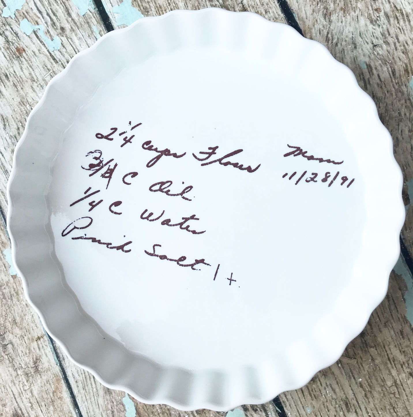 Custom pie pan